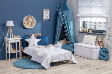 Бархатная подушка буква I, 40см БОЛЬШАЯ, синяя