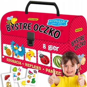 Gra edukacyjna BYSTRE OCZKO KUFEREK Adamigo – na SPOSTRZEGAWCZOŚĆ i PAMIĘĆ