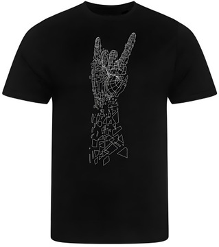KOSZULKA MĘSKA NADRUK ROCK HEAVY METAL ROCKOW