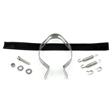 Спортивный выхлоп, средний глушитель, средний карбон 370 мм + наклейка Akrapovic