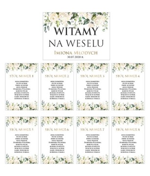 Plan stołów weselnych ślub wesele projekt