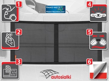 Сетка в багажник автомобиля двухкамерная на липучке, 50х30.