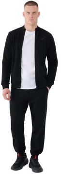 SPODNIE DRESOWE 4F MĘSKIE CZARNE BAWEŁNIANIE SPORTOWE JOGGERY r.XL
