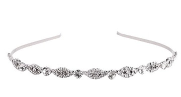 Opaska diadem do włosów metalowa wąska zdobio