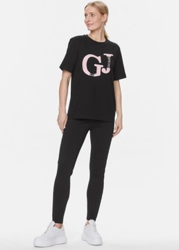 Guess Koszulka damska GJ z wyszywanym logo czarna M