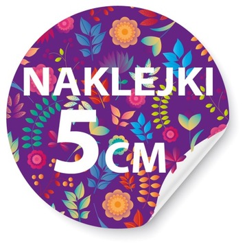 NAKLEJKI reklamowe z logo własny nadruk 5cm 100szt