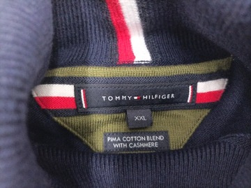 Tommy Hilfiger MW0MW28048, męski sweter z golfem, granatowy, r.XXL