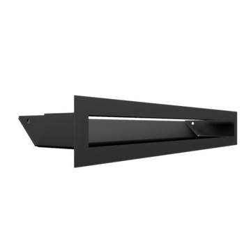 Kratka Kominkowa KRATKI Luft 6x40 SLIM Prosta Ozdobna Wentylacyjna Czarna