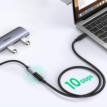 КАБЕЛЬ-УДЛИНИТЕЛЬ UЗЕЛЕНЫЙ USB C / USB C QC PD 4K 60Гц 100Вт 1м