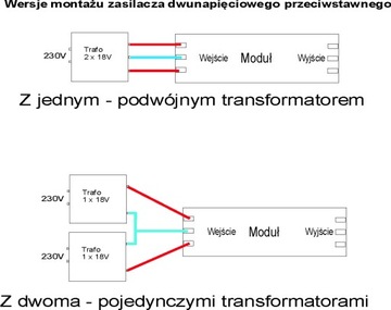 ZASILACZ SYMETRYCZNY dwa napięcia DIY, -12V i +12V