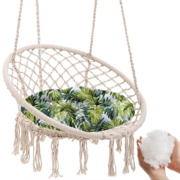 OKRĄGŁA PODUSZKA NA HUŚTAWKĘ FOTEL WISZĄCY 65 CM