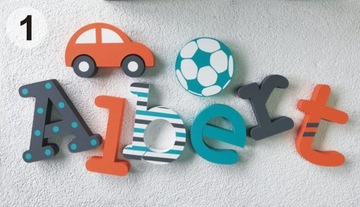 ИМЯ РЕБЕНКА 3D РАЗНОЦВЕТНЫЕ БУКВЫ - ДЕКОРЫ