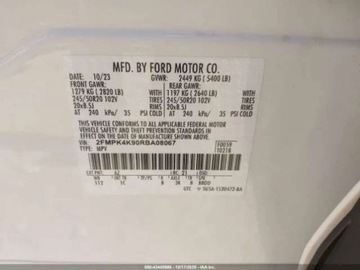 Ford Edge II 2023 Ford Edge 2.0 250 KM, 4x4, TITANIUM, male uszkodzenia, import USA 2.0, zdjęcie 17