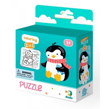 Puzzle Kolorowanka Pingwin 300122