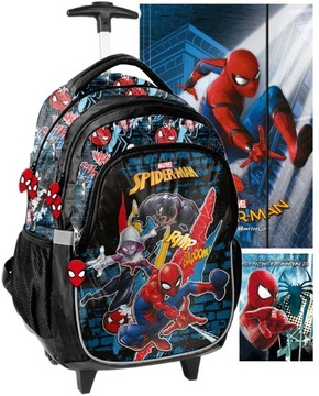 SPIDERMAN PLECAK SZKOLNY NA KÓŁKACH trolley SPIDER-MAN DLA CHŁOPCA TECZKA N