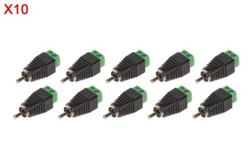 X10 WTYK CINCH RCA SKRĘCANY ADAPTER ZŁĄCZE CINCH-W/S