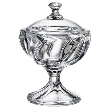 CUKIERNICA SZKLANA BOMBONIERA BOHEMIA MACAO 28 CM