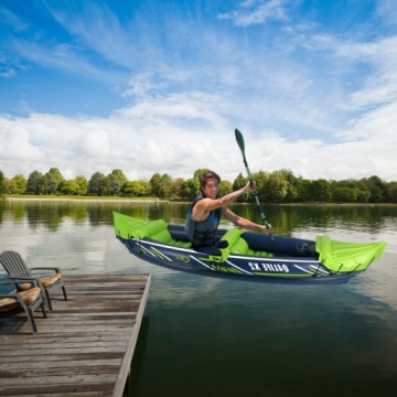 НАБОР НАДУВНОГО КАЯКА ДЛЯ ДВУХ ЧЕЛОВЕК, ПРОЧНЫЙ, ЛЕГКИЙ, 2 человека + насос + весло 3в1