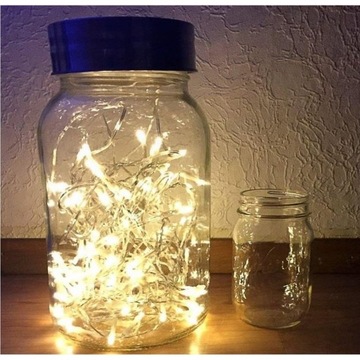 РОЖДЕСТВЕНСКИЕ ОГНИ 100 СВЕТОДИОДОВ НА БАТАРЕЯХ + ПУЛЬТ ДИСТАНЦИОННОГО УПРАВЛЕНИЯ