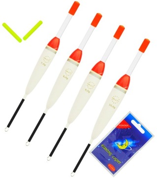 4 X MARKOWY SPŁAWIK Z BALSY POD ŚWIETLIK 7-10g M26