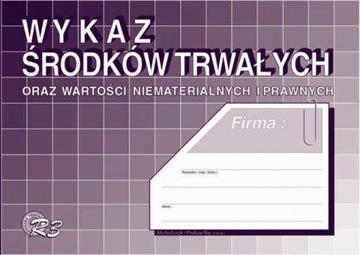 WYKAZ ŚRODKÓW TRWAŁYCH DRUK ZESZYT 32 STRONY