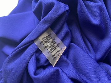 Sukienka kobaltowa ołówkowa z marszczeniem CALVIN KLEIN r. M