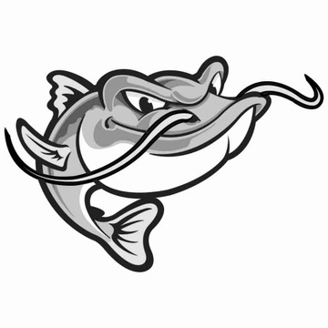 НАКЛЕЙКА РЫБА ДЛЯ ЛОДКИ ЛОДКА АВТОМОБИЛЬ 70 см + БЕСПЛАТНО