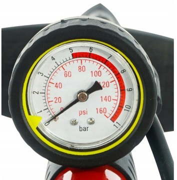 ВЕЛОСИПЕДНЫЙ РУЧНОЙ НАСОС ДЛЯ ВЕЛОСИПЕДНЫХ МЯЧИКОВ С МАНОМЕТРОМ