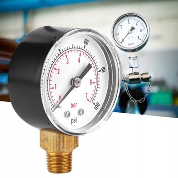 МАНОМЕТР BSPT 1/4 ДЮЙМА 0-100PSI