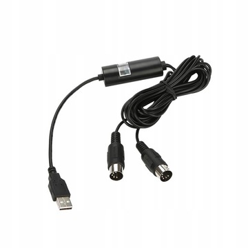 MIDI INTERFEJS NA USB DWUSTRONNY KABEL MIDI
