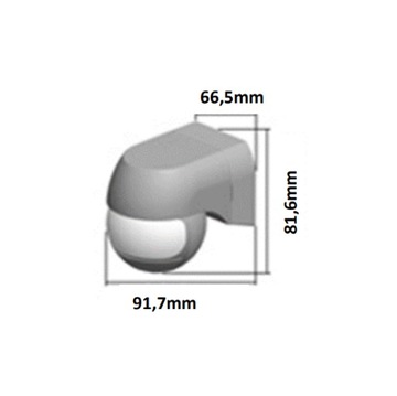 СВЕТОДИОДНЫЙ ДАТЧИК ДВИЖЕНИЯ В СУМЕРКАХ IP44, ПОДВИЖНЫЙ И РЕГУЛИРУЕМЫЙ НА 220° УГЛОВОЙ МОНТАЖ