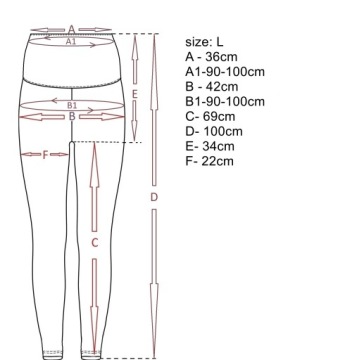 Legginsy CIĄŻOWE z panelem ZIMOWE GRUBE OCIEPLANE L/40