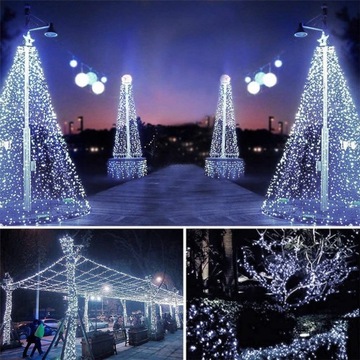 LAMPKI CHOINKOWE LED LAMPKI ŚWIĄTECZNE 200 LED XXL