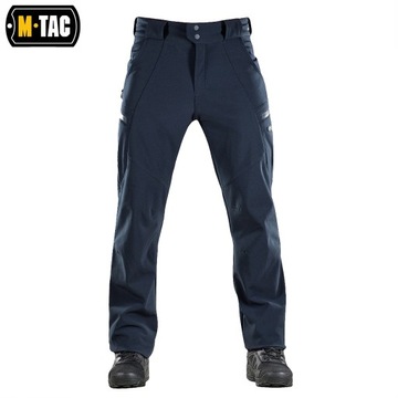 SPODNIE TREKKINGOWE MĘSKIE BOJÓWKI SOFTSHELL WINTER M-TAC GRANATOWE S