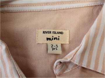 RIVER ISLAND MINI Рубашка в полоску с логотипом, размеры 2-3 года, 98 см