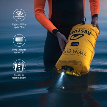 Wodoodporna latarka bezpieczeństwa LED marki RESTUBE