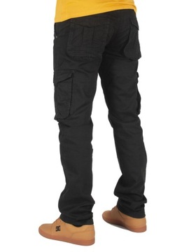 Spodnie męskie bojówki W:35 92 CM robocze czarne
