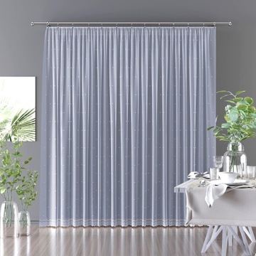 Firana wzór 628d124 rozm. 300x160cm (z obszyciem)