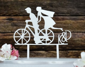 Топпер TŚB-36-Инициалы Свадьба Свадебный Белый