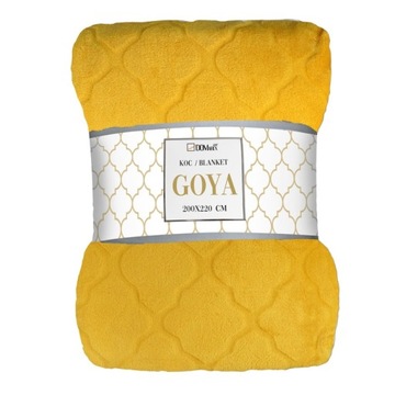 GRUBY MIĘKKI KOC WYTŁACZANY 200x220 CM PLED NARZUTA KOLORY DO WYBORU