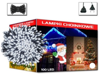 ХОЛОДНЫЕ БЕЛЫЕ РОЖДЕСТВЕНСКИЕ ОГНИ 100 светодиодных рождественских украшений Рождественская елка