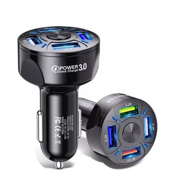 SZYBKA ŁADOWARKA SAMOCHODOWA QC 3.0 4x gniazdo USB 48w