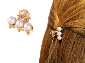 KLAMRA DO WŁOSÓW SPINKA ZŁOTA SZCZĘKA Półkole