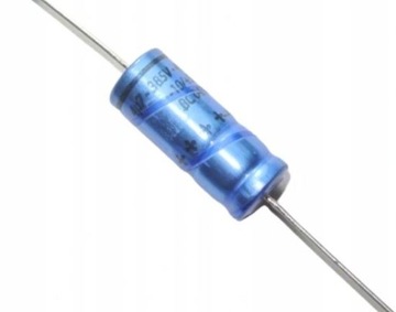 Kondensator osiowy 4.7uF 385V 85°C 10x25mm [1szt]