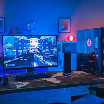 GAMINGOWA PODKŁADKA POD MYSZ NA BIURKO XXL 80X30 DUŻA MAPA ŚWIATA