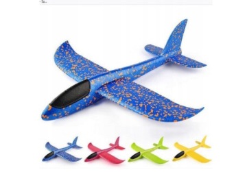 БОЛЬШОЙ СВЕТОДИОДНЫЙ ПЛАНЕР САМОЛЕТА ИЗ ПЕНОПЛАНЕТА 36 СМ