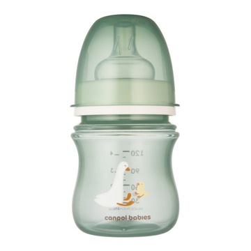 BUTELKA ANTYKOLKOWA CANPOL BABIES EASYSTART 120ml GOOSE + SMOCZEK 0m+