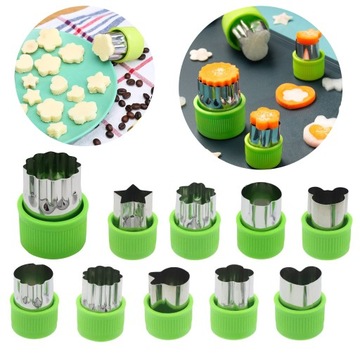 FOREMKI WYKRAWACZE FORMA DO OWOCÓW WARZYW CIASTEK CARVING OZDOBA 10szt 89