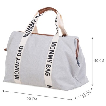 Childhome torba mommy bag signature szara