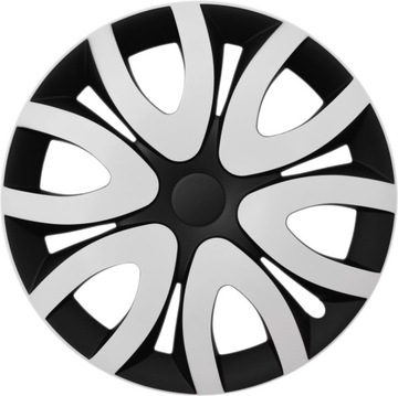 KOŁPAK MIKA 14 CZARNO BIAŁE OPEL VW RENAULT ALFA